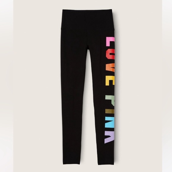 VS PINK Cotton High Waist Full Length Leggings Large - Picture 4 of 9